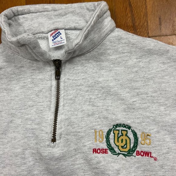 Vintage Jerzees Oregon Ducks Zip Pullover - Picture 5 of 5